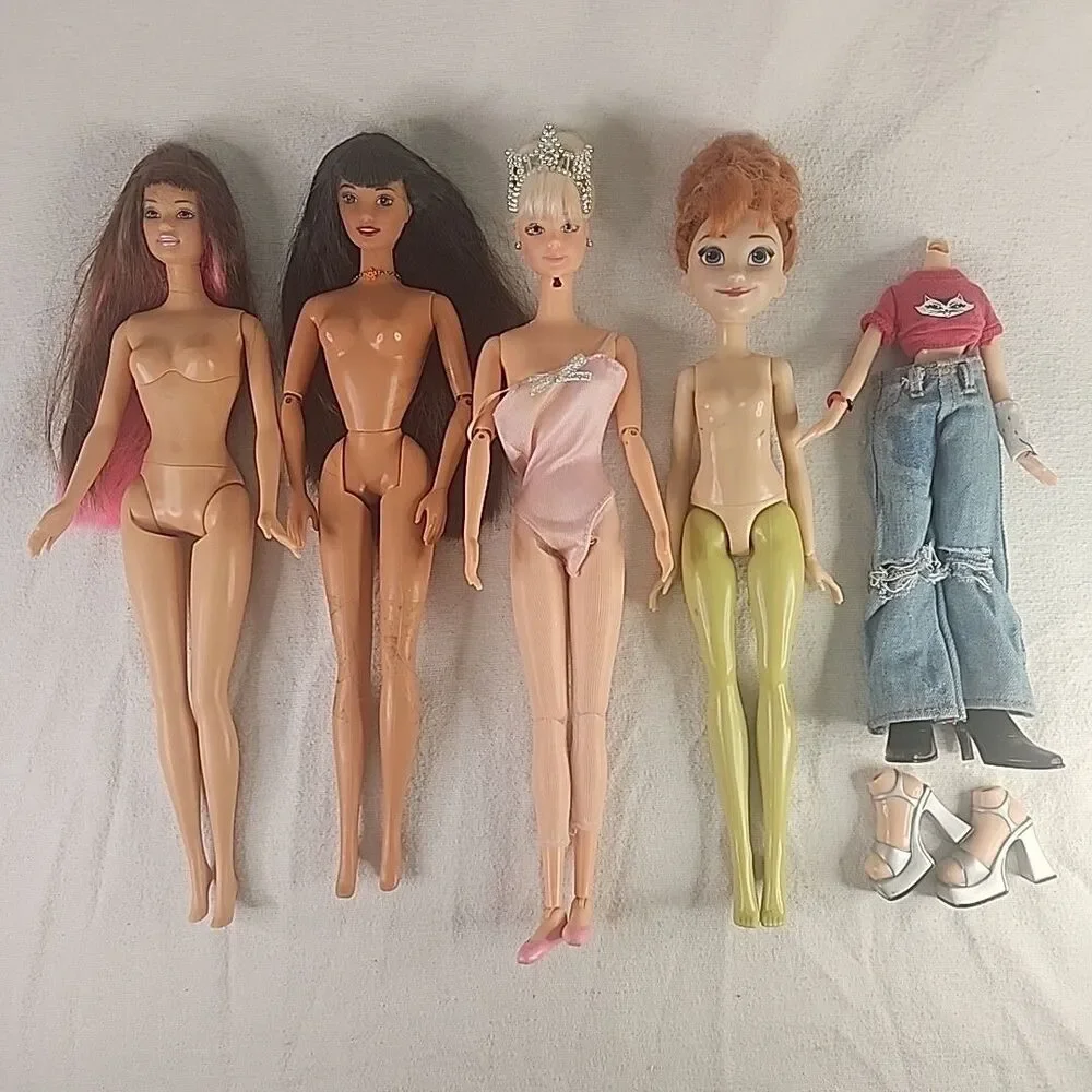 Barbie Ever Flex Waist '99-Articulated '91-Ballerina '93-Anna-Bratz READ 5 Dolls